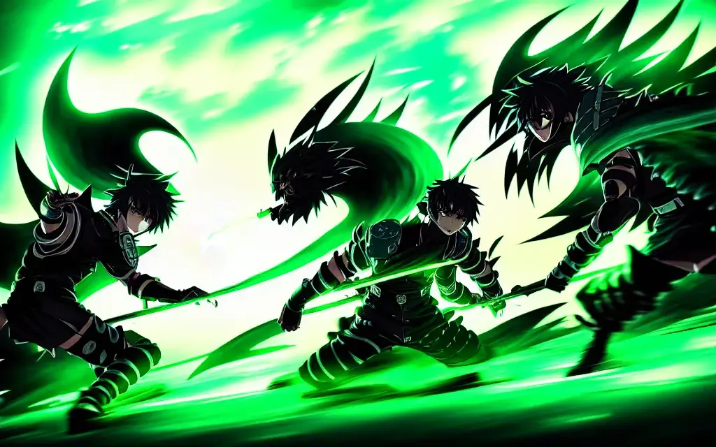 Aksi pertarungan yang seru Adegan pertarungan anime yang menegangkan