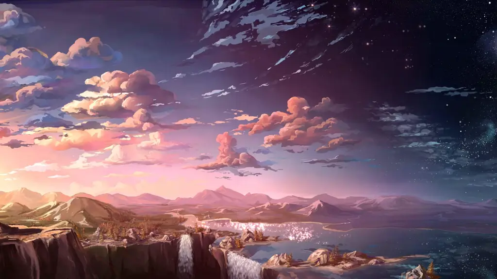Keindahan Pemandangan Anime Pemandangan alam yang indah dalam anime