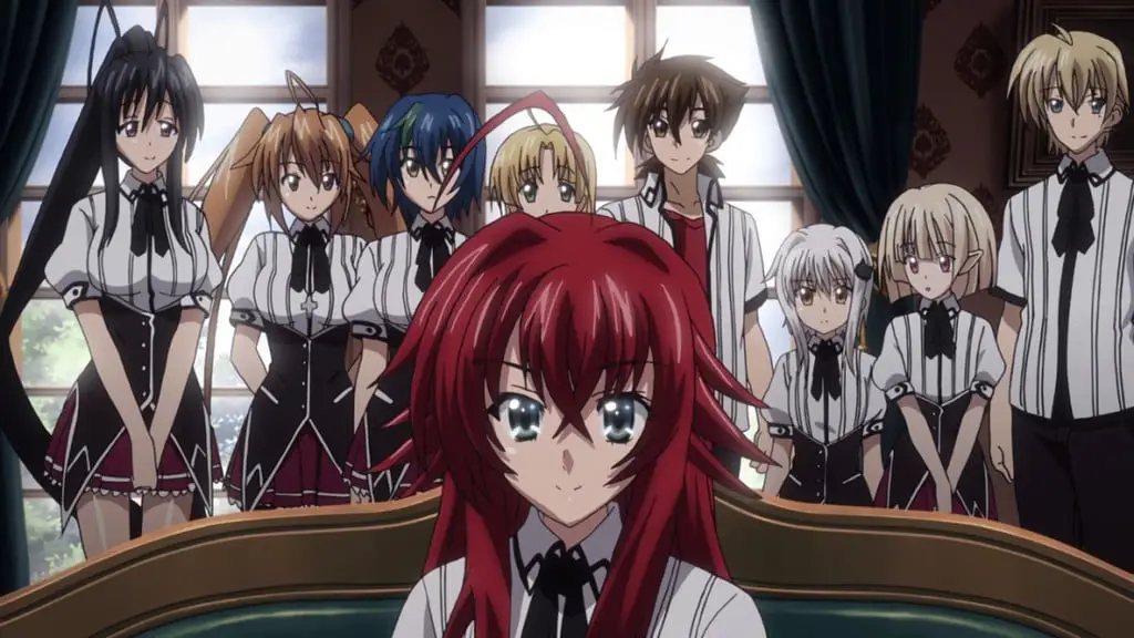 Highschool DxD: Anime dengan Kemiripan yang Mencolok Gambar karakter-karakter utama dalam anime Highschool DxD