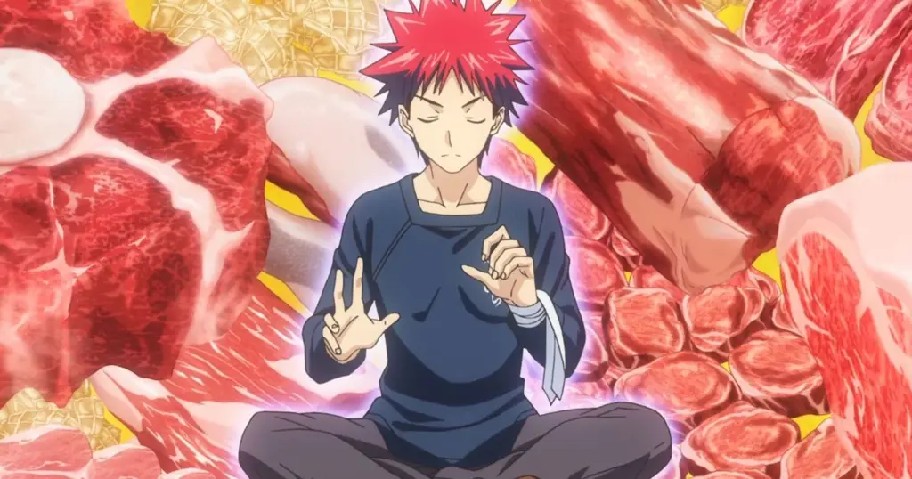 Karakter Anime Kuliner yang Bersemangat Gambar karakter-karakter anime yang sedang memasak dengan ekspresi semangat dan fokus