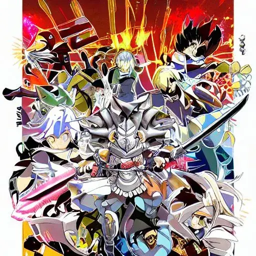 Seni pedang dan perisai dalam dunia anime Ilustrasi pedang dan perisai dalam gaya anime