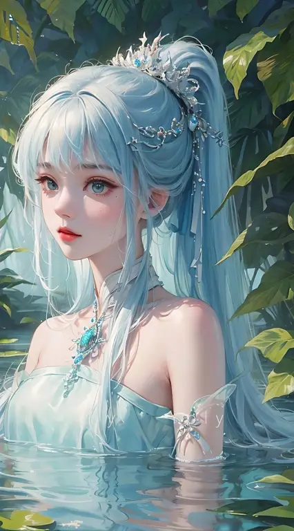 Ilustrasi anime fantasi yang penuh warna