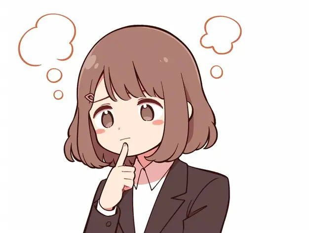 Memecahkan Misteri dalam Anime Karakter anime sedang berpikir keras, mencoba memecahkan misteri