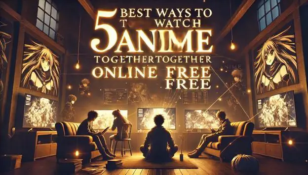 Gambar sekelompok teman menonton anime bersama