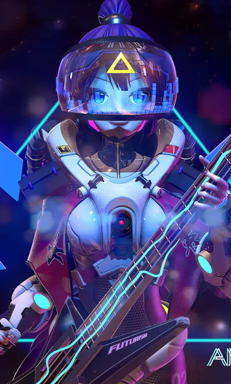 Anime Cyberpunk dengan Nuansa Gelap Gambar anime bertema cyberpunk dengan nuansa gelap