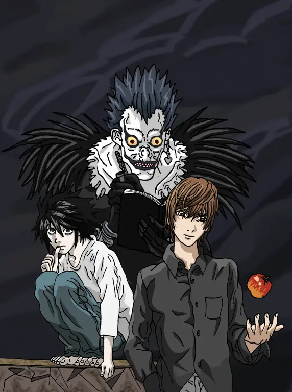 Death Note: Pertarungan Intelektual yang Menegangkan Ilustrasi Death Note, anime misteri populer