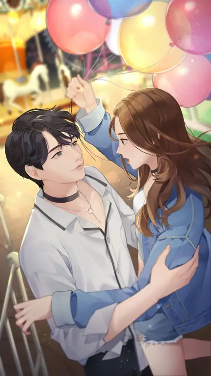 Suasana romantis di malam hari dalam anime misteri Pemandangan malam yang romantis dalam anime
