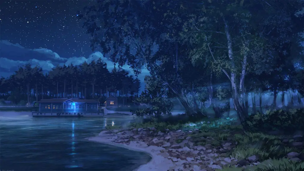 Suasana Menonton Anime yang Nyaman Gambar pengaturan menonton film anime yang nyaman