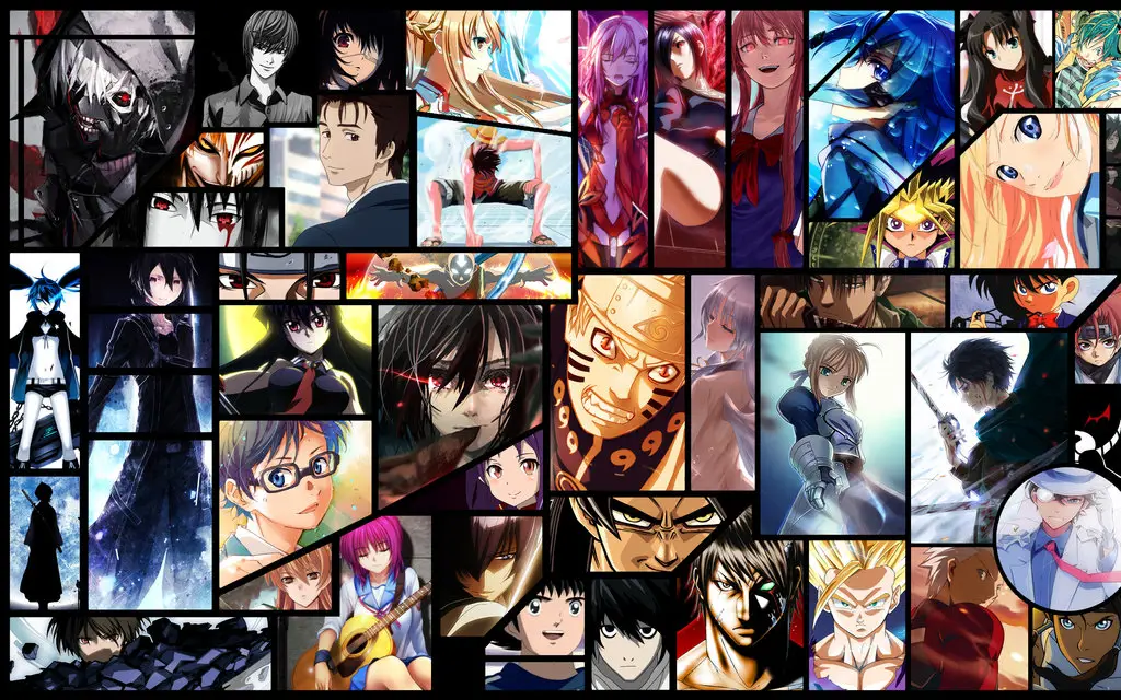 Berbagai Genre Anime Movie 2018 yang Menarik Kolase poster film anime dari berbagai genre