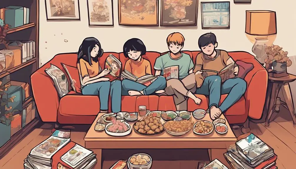 Momen berkualitas bersama keluarga Keluarga menonton anime bersama-sama