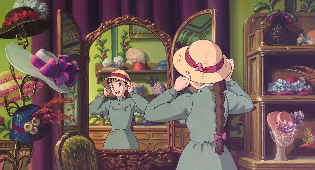 Petualangan di Istana Bergerak yang Menawan Adegan dari film Howl's Moving Castle.