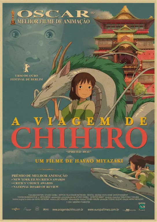 Petualangan Chihiro di Dunia Roh Poster Film Anime Spirited Away