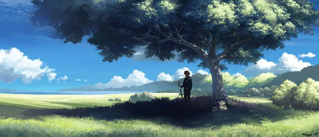 Suasana Menenangkan Saat Menonton Anime Gambar pemandangan anime yang menenangkan