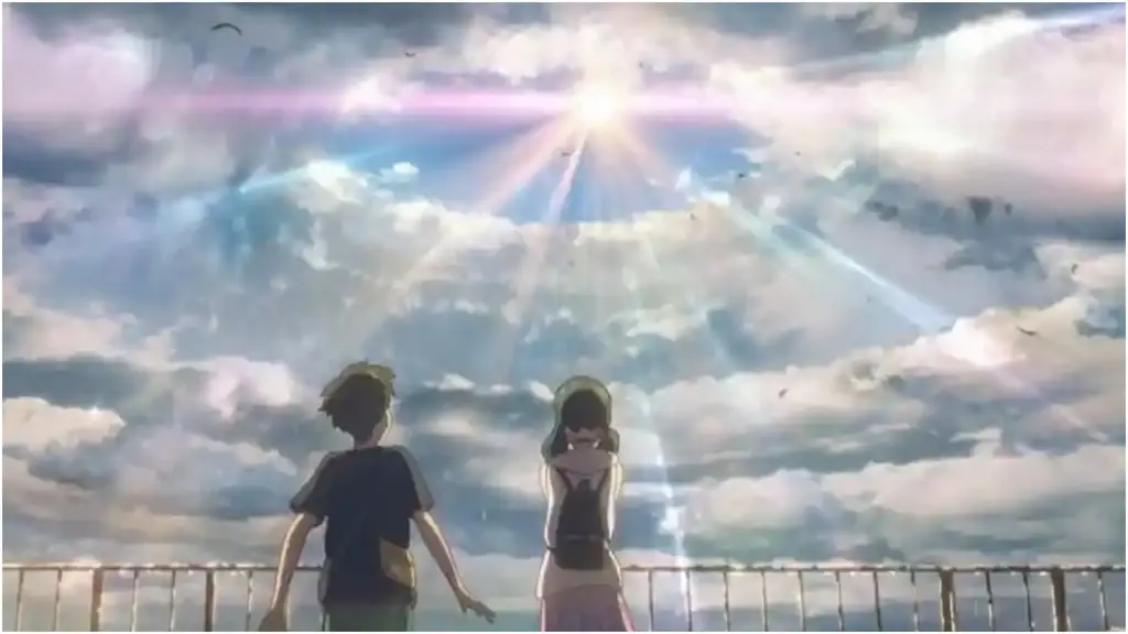 Adegan dari film anime Weathering With You.