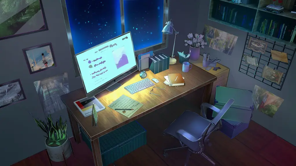 Nikmati film anime dengan suasana nyaman Suasana menonton film anime di malam hari