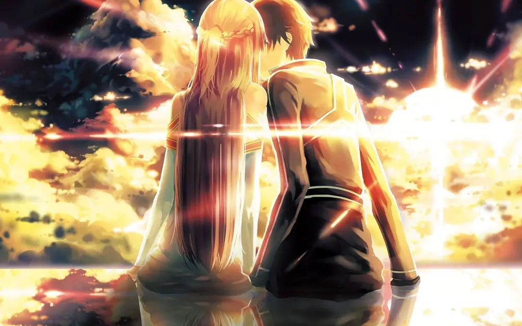 Pemandangan anime romantis