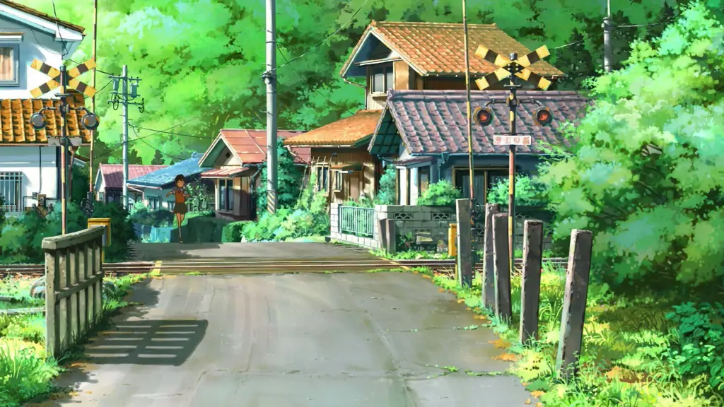 Latar belakang yang indah dalam film anime Pemandangan latar belakang film anime