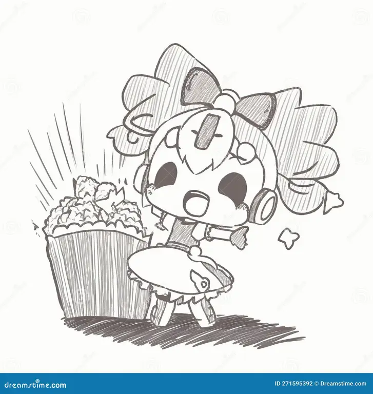 Camilan saat Nonton Popcorn dan anime