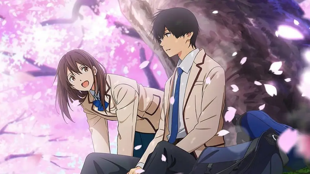 Film Anime Romantis yang Mengharukan Gambar yang menggambarkan adegan romantis dalam film anime