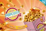 Siap Menikmati Film Anime Komedi? Popcorn dan poster anime