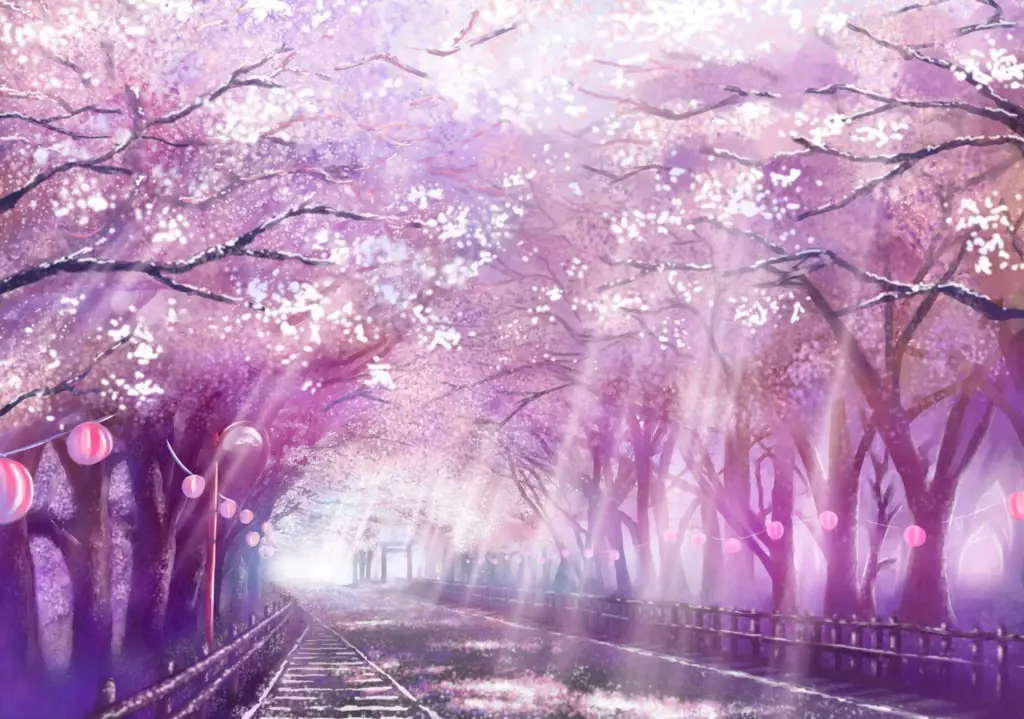 Pemandangan Anime yang Menakjubkan Gambar pemandangan anime yang indah.