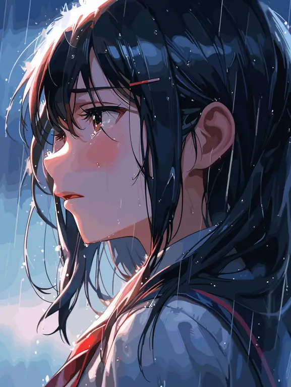 Gadis anime yang menangis Gadis anime yang menangis