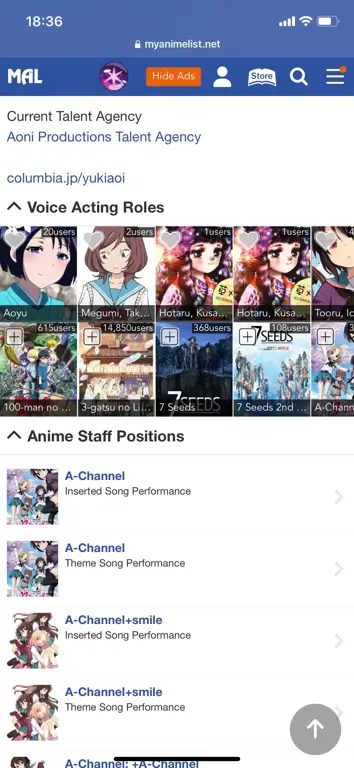 Navigasi MyAnimeList Gambar antarmuka situs web MyAnimeList