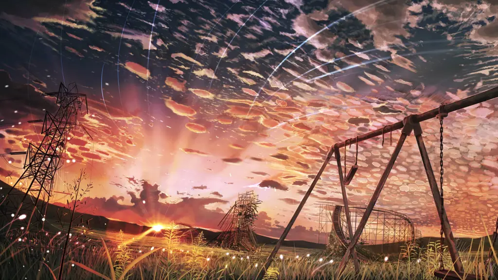 Pemandangan dunia fantasi yang mempesona Pemandangan indah dunia fantasi anime