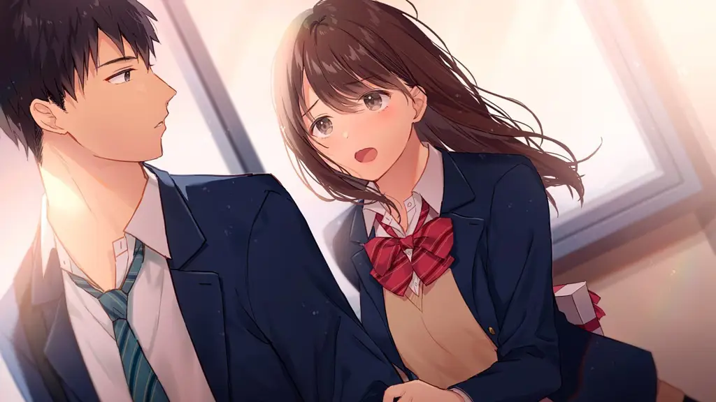 Pasangan Romantis di Anime Pasangan anime di sekolah yang sedang berpacaran