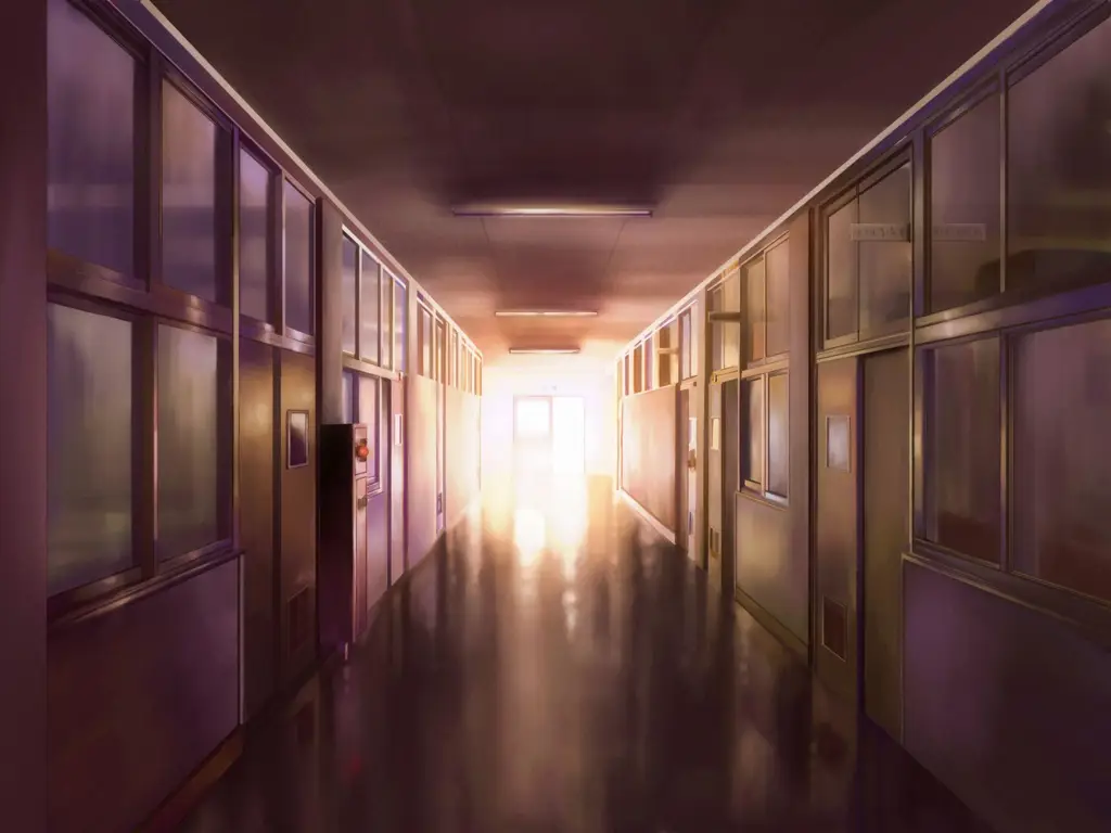 Latar Sekolah Anime yang Menawan Latar belakang sekolah anime yang indah