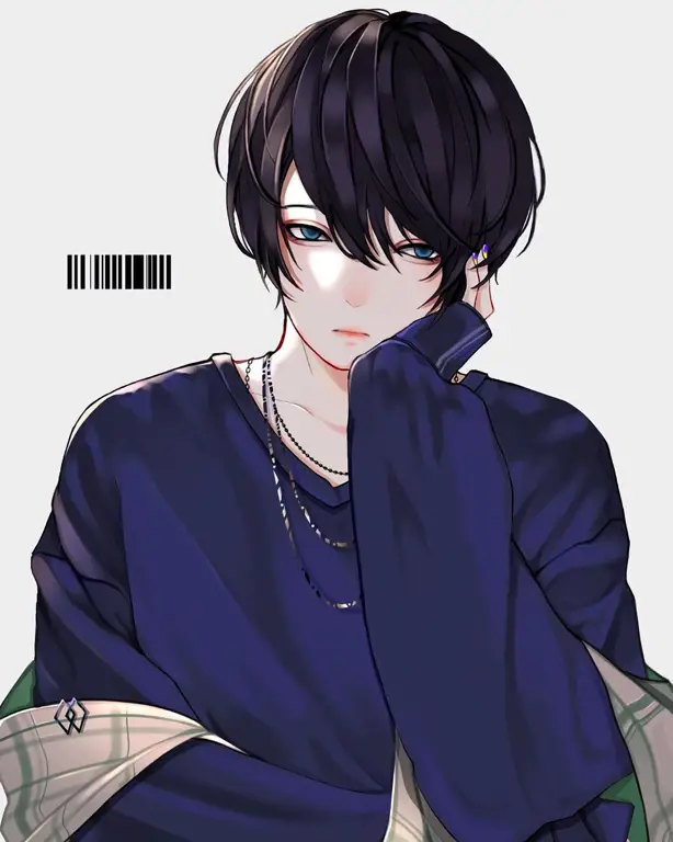 Ilustrasi cowok ganteng dalam anime Cowok ganteng anime