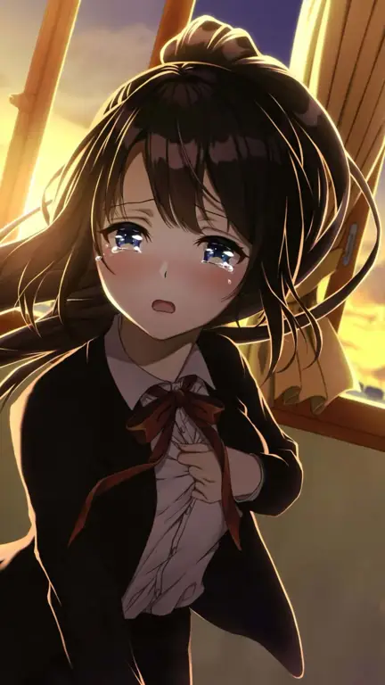 Gadis anime yang menangis Gadis anime yang menangis