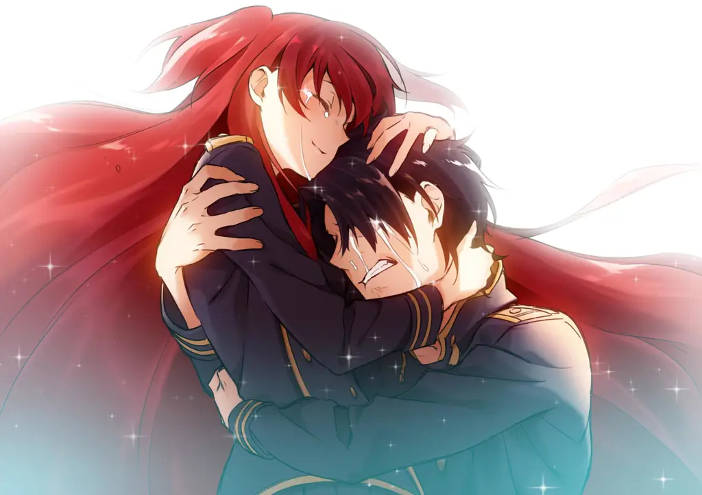 Momen Bahagia Pasangan Anime Gambar pasangan anime bahagia saling berpelukan