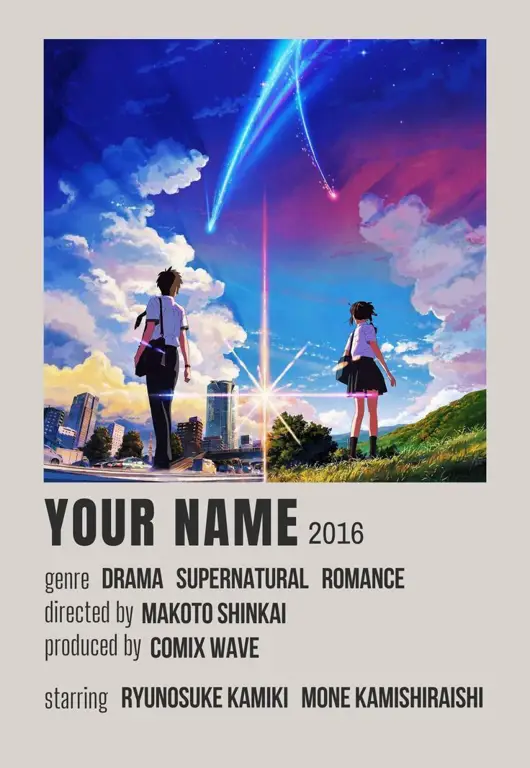 Poster film anime Your Name.