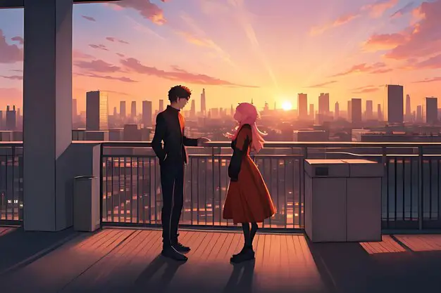 Keindahan animasi dalam film anime romantis Adegan romantis anime yang estetis