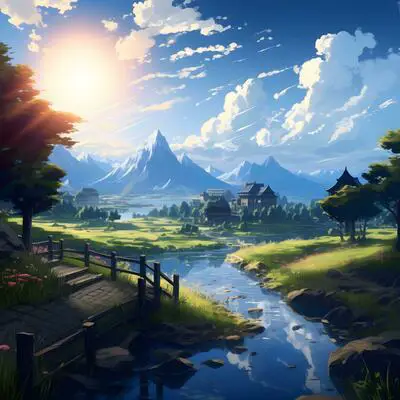 Pemandangan Menakjubkan dalam Film Anime Gambar pemandangan indah dalam film anime