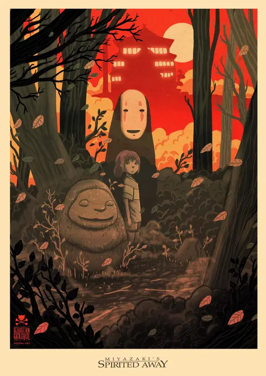 Ilustrasi artwork Spirited Away
