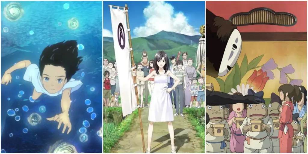 Menikmati waktu berkualitas bersama keluarga dengan menonton anime movie sekolah Gambar keluarga menonton film anime di rumah