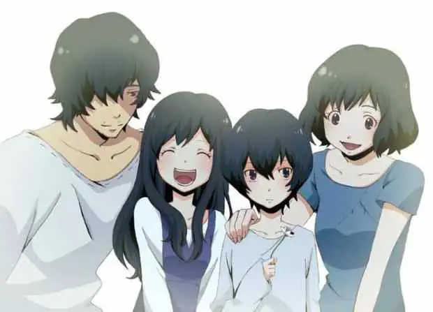 Momen kebersamaan keluarga saat menonton film anime Keluarga sedang menonton anime bersama-sama