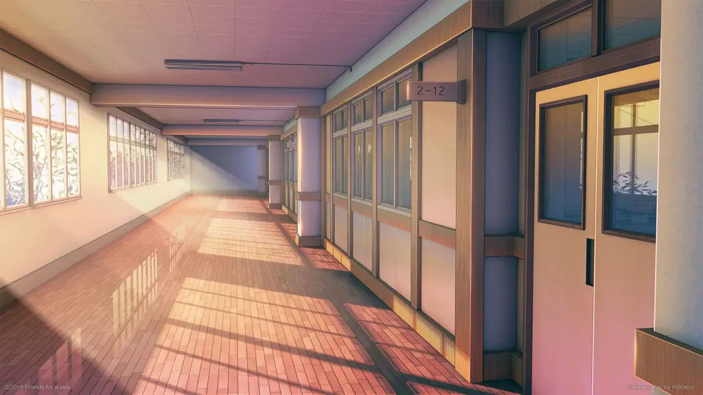 Suasana Fantasi di Sekolah Gambar pemandangan sekolah dengan sentuhan fantasi