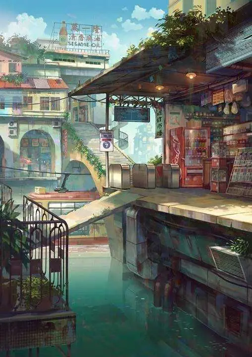 Dunia Fantasi yang Menakjubkan Pemandangan fantasi dalam film anime petualangan