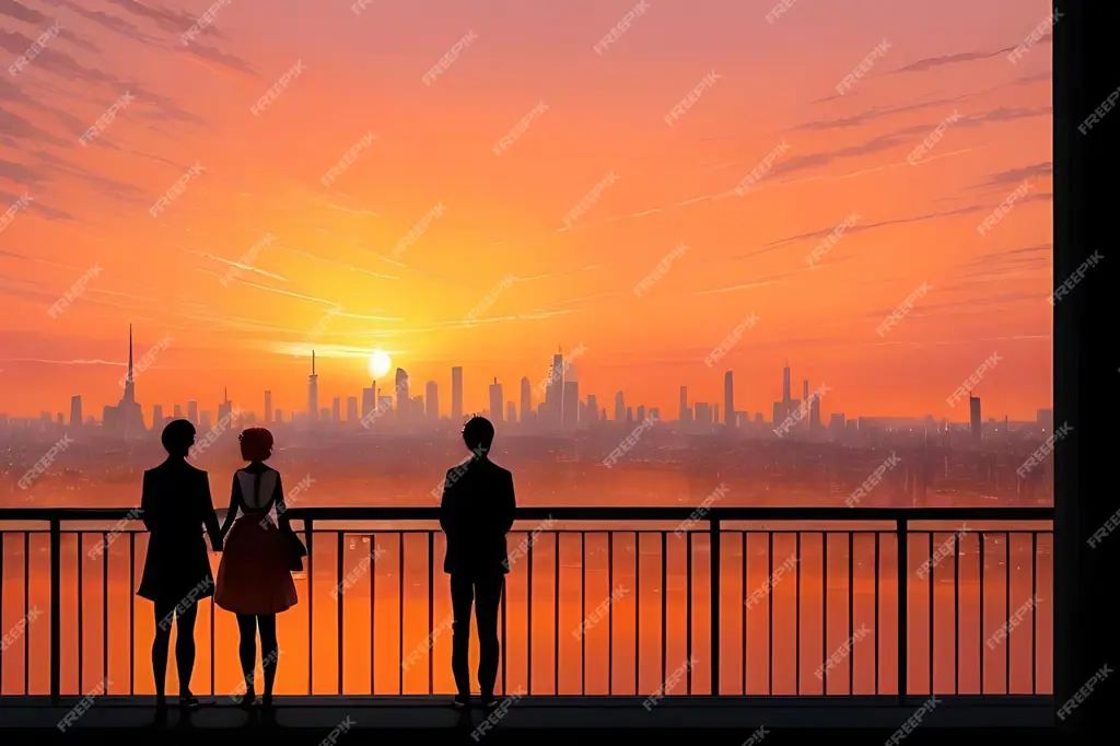 Ilustrasi pasangan anime yang romantis Ilustrasi pasangan romantis anime