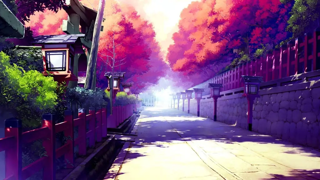 Pemandangan Menakjubkan dalam Film Anime Gambar pemandangan indah dari film anime