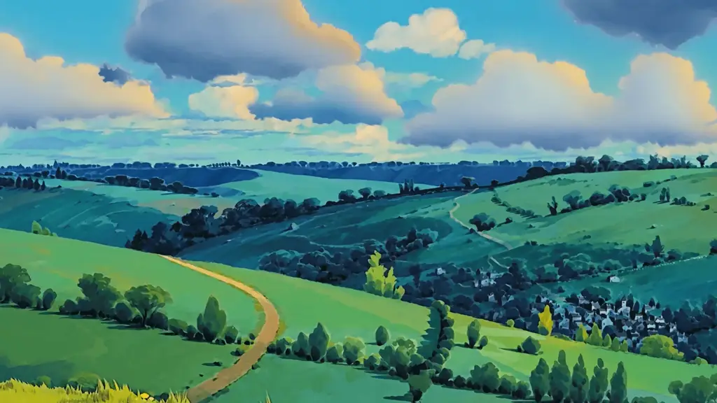 Petualangan seru di dunia anime Pemandangan indah dalam film animasi Studio Ghibli
