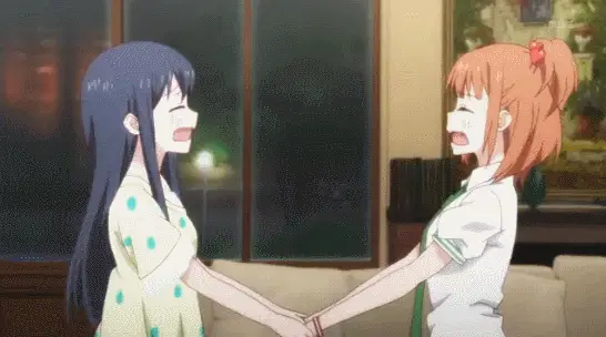 Momen Haru Biru dalam Persahabatan Anime Gambar teman-teman anime yang menangis