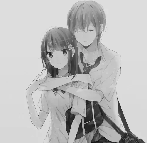 Pasangan Anime yang Menggambarkan Kesedihan Cinta Pasangan anime yang terlihat sedih
