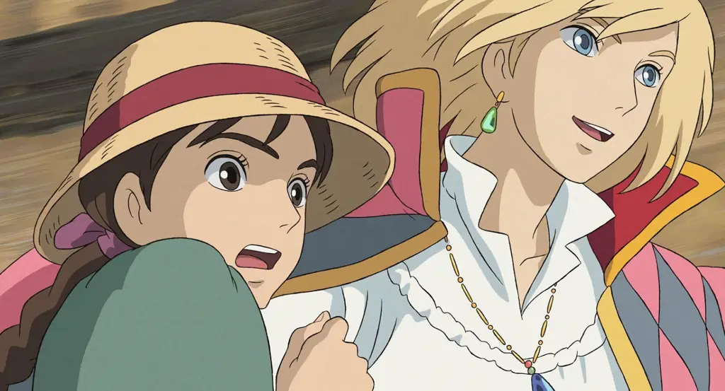 Film Anime Studio Ghibli yang terkenal Poster film Howl's Moving Castle