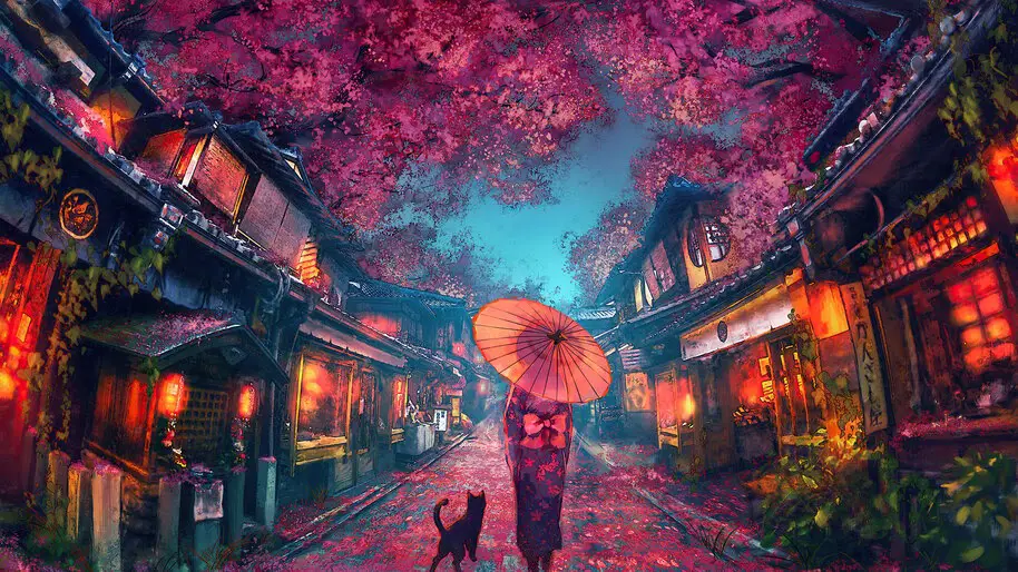 Keindahan latar anime Pemandangan indah dari anime