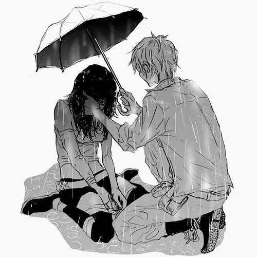 Adegan mengharukan dari anime romantis Pasangan anime yang sedang menangis, menggambarkan betapa harunya film-film yang direkomendasikan
