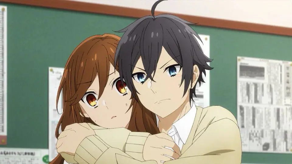 Adegan romantis yang bikin baper Adegan romantis dalam anime, menggambarkan kemesraan dan kehangatan